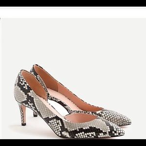 J Crew Lucy pump in snake